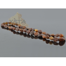 Amber necklace unpolished raw olive new